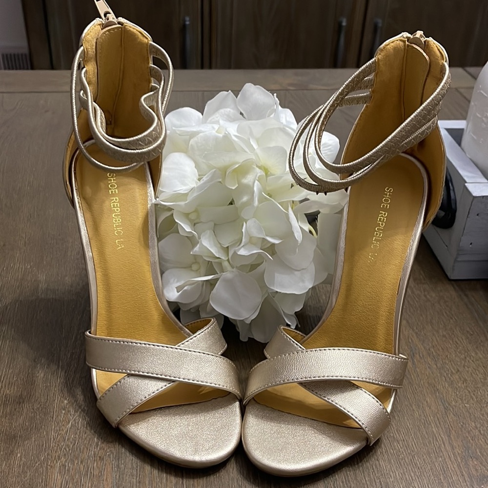 Gold High Heels